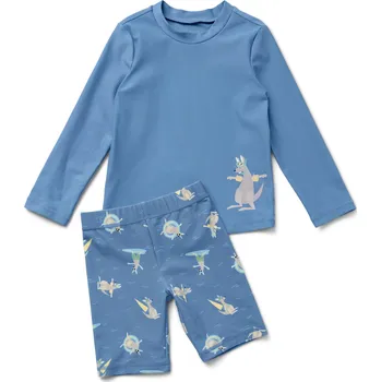 698019 - Tchibo - Dětská souprava s UV ochranným faktorem 80 - pro miminko - vel. 74/80 - barva: modrá/s potiskem