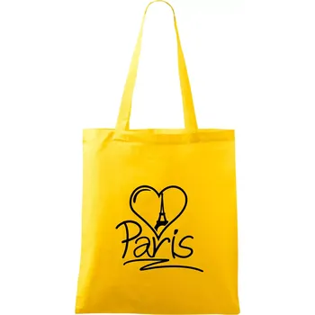 Srdce Paris - Taška bavlněná - 42 x 38 cm ( Žlutá )