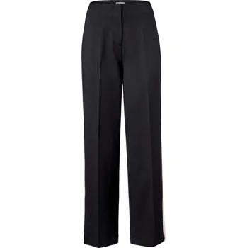 Dámské kalhoty 693307 - Tchibo - Žerzejové kalhoty s galonovými pruhy - pro ženy - vel. 46 - barva: černá