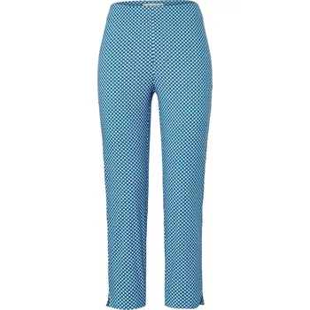 Dámské kalhoty 679832 - Tchibo - 7/8 strečové kalhoty - pro ženy - vel. 40 - barva: modrá/s potiskem