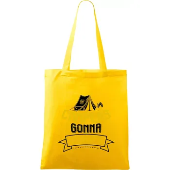 Campers gonna camp - Taška bavlněná - 42 x 38 cm ( Žlutá )