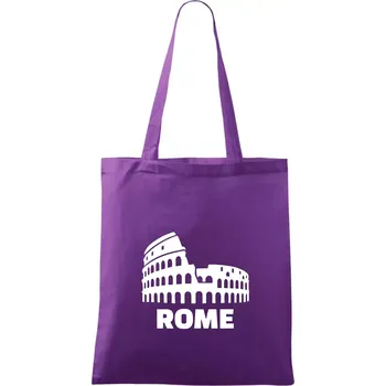 Italy Koloseum Rome - Taška bavlněná - 42 x 38 cm ( Fialová )