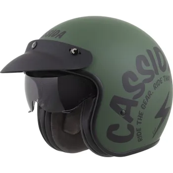 Helma na motorku Cassida Moto přilba Oxygen Gear 2.0 zelená matná/černá (Velikost: 2XL (63-64))