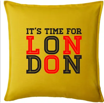 Polštář Its time for LONDON - Polštář 50x50 - 50x50 - Pouze potah ( Žlutá )