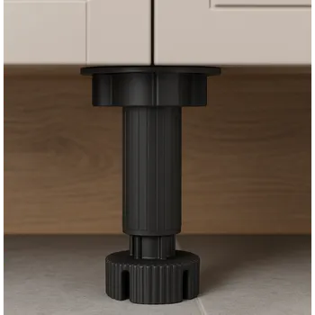 Nábytkové kování Interex Soklová nožička 3dílná / Černá 120 mm