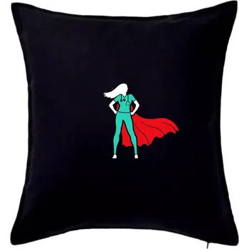 Polštář Super doktorka - Polštář 50x50 - 50x50 - Pouze potah ( Černá )