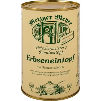 Konzervované maso Metzger Meyer fazolový eintopf s vepřovým masem 1,2 kg - originál z Německa