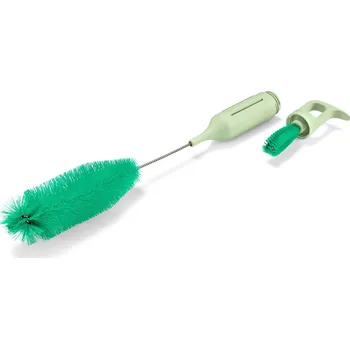 Kartáč na nádobí 682312 - Tchibo - Kartáč na mytí sklenic a láhví 3 v 1 - barva: zelená