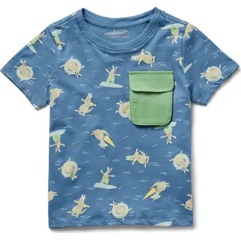 Chlapecké tričko 698151 - Tchibo - Dětské tričko - pro ženy - vel. 110/116 - barva: modrá