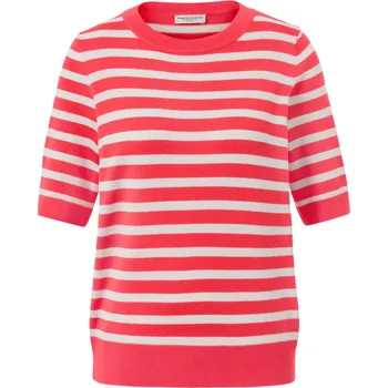 Dámský svetr 701296 - Tchibo - Svetr z jemného úpletu - pro ženy - vel. XXL 52/54 - barva: bílá/s proužky