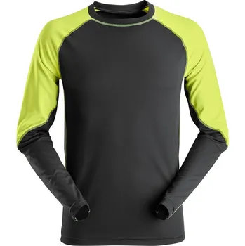 Pánské tričko Triko Neon černé s dlouhým rukávem vel. L Snickers Workwear Velikost: XXL