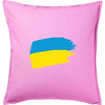 Polštář Ukrajina vlajka - Polštář 50x50 - 50x50 - Pouze potah ( Růžová )