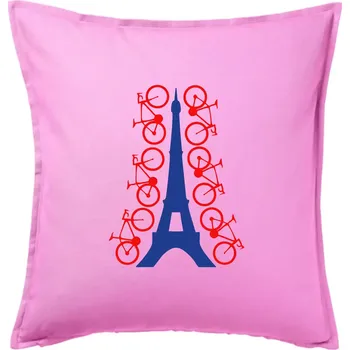 Polštář Cyclo Paris - Polštář 50x50 - 50x50 - Pouze potah ( Růžová )