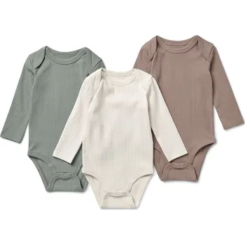 Kojenecký body 701550 - Tchibo - Žebrovaná body s dlouhým rukávem pro miminka - pro ženy - vel. 98/104 - barva: bílá