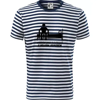 Pánské oblečení Vstávám jako elektrikář s velkým odporem - Triko na vodu - M ( Prouhovaná )