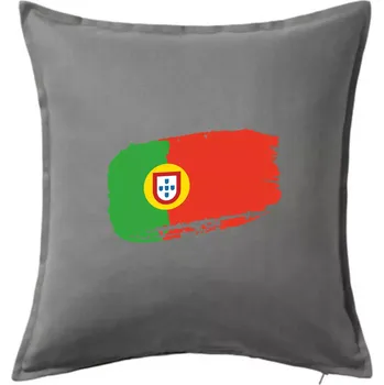 Polštář Portugalsko vlajka - Polštář 50x50 - 50x50 - Pouze potah ( Tmavě šedý melír )