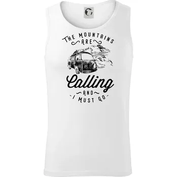 The Mountains Are Calling obytňák - Tílko pánské Core - M ( Bílá )