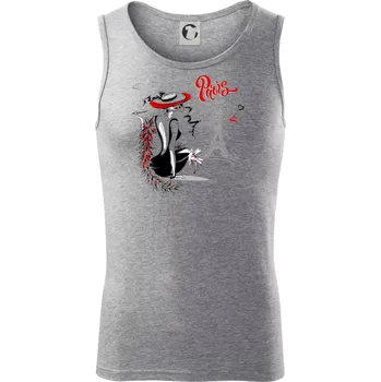 Fashion model Paris - Tílko pánské Core - S ( Tmavě šedý melír )