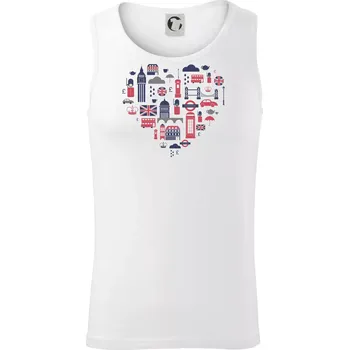 Anglie symboly srdce - Tílko pánské Core - L ( Bílá )