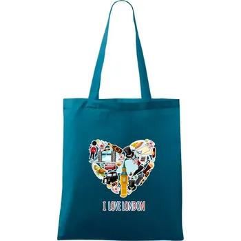 London turistic - Taška bavlněná - 42 x 38 cm ( Petrolejová )