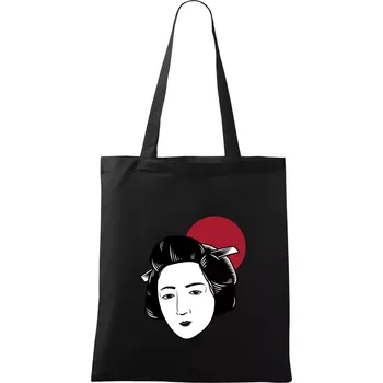 Japan culture - žena - Taška bavlněná - 42 x 38 cm ( Černá )