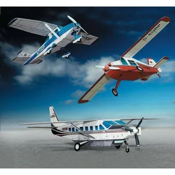 Papírový model Papírová vystřihovánka - Tři malá letadla