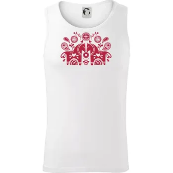 Folklor - dva koně - Tílko pánské Core - XL ( Bílá )