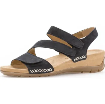 Dámské sandále GABOR dámské sandály na suchý zip tmavě modré semišové kožené | 63.734.16 Velikost: 37