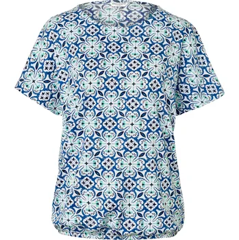 Dámská halenka 679933 - Tchibo - Halenkové tričko s celoplošným potiskem - pro ženy - vel. M 40/42 - barva: modrá/s potiskem