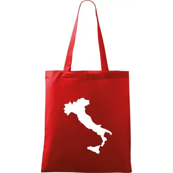 Itálie obrys - Taška bavlněná - 42 x 38 cm ( Červená )