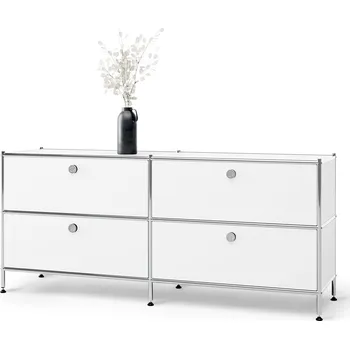 Koupelnový nábytek 683145 - Tchibo - Nízká kovová skříňka »Cn3« se 4 zásuvkami - barva: bílá