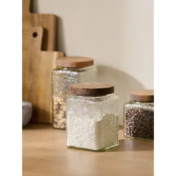 Sklenice Sinsay - Sklenice s dřevěným víkem - bílá - 606FP-00X - 606FP-00X-ONE