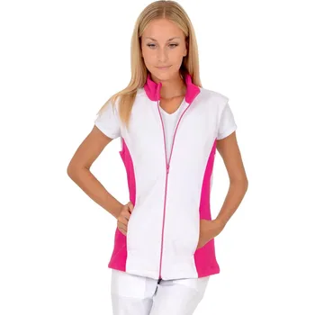 Zdravotnický oděv 2P SERVIS Vesta fleecová Fitnes Bílá/Růžová 3XL
