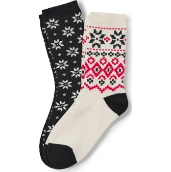 Pánské ponožky 693460 - Tchibo - Ponožky s norským vzorem - pro ženy - vel. 35-38 - barva: černá