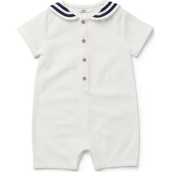 Kojenecké oblečení 697702 - Tchibo - Námořnické dupačky pro miminka - pro ženy - vel. 86/92 - barva: modrá/s proužky