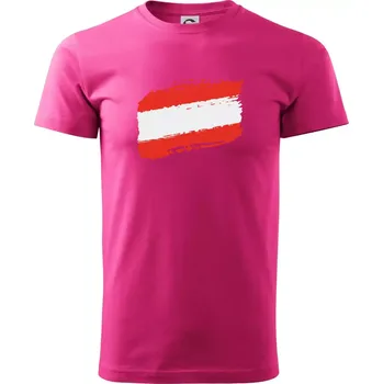 Pánské tričko Rakousko vlajka - Klasické pánské triko vyšší gramáže - XS ( Purpurová )