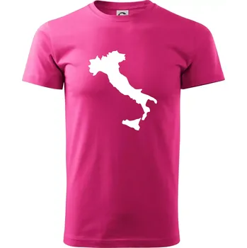 Itálie obrys - Klasické pánské triko vyšší gramáže - XS ( Purpurová )