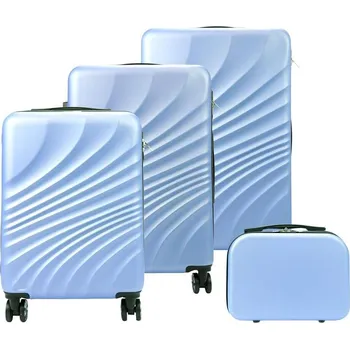 Sada Kufrů Gregorio W3002 Světle Modrá ABS Odolný Materiál Se Stříbrnými Kováními a Ciferným Zámkem