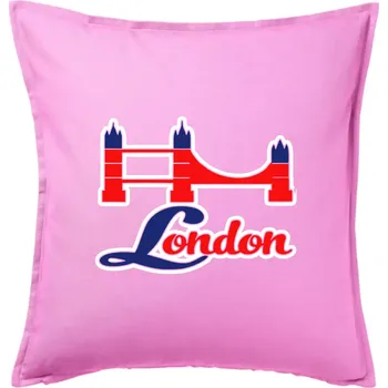 Polštář London most - Polštář 50x50 - 50x50 - Pouze potah ( Růžová )