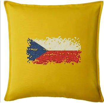 Polštář Česká vlajka - tetris - Polštář 50x50 - 50x50 - Pouze potah ( Žlutá )
