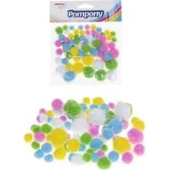 Set školních potřeb Pompony metaliczne pastelowe