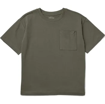 Dívčí tričko 696603 - Tchibo - Pevné dětské tričko se spadlými rameny - pro dívky - vel. 170/176 - barva: zelená