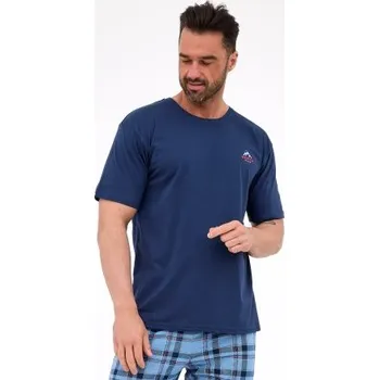 Pánské pyžamo Pánské pyžamo Cornette North 2 Tmavěmodrá-modrá L