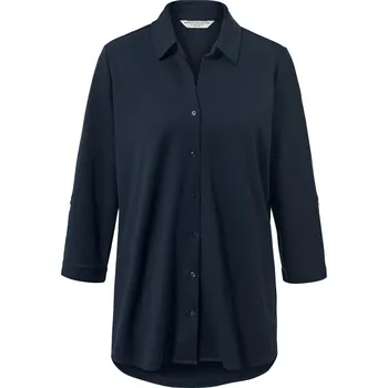 Dámská halenka 677804 - Tchibo - Halenka z žerzejového piké - pro ženy - vel. 38 - barva: modrá