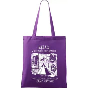 Relax wilderness exploration - Taška bavlněná - 42 x 38 cm ( Fialová )