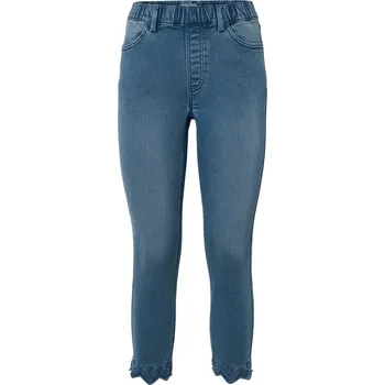 703794 - Tchibo - 7/8 tregíny s ažurovou výšivkou - pro ženy - vel. 40 - barva: modrá