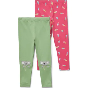 Dámské legíny 696624 - Tchibo - Dětské legíny - pro ženy - vel. 122/128 - barva: zelená/s potiskem