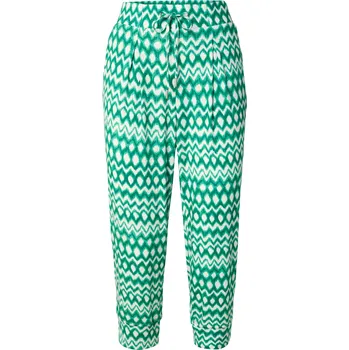 Dámské kalhoty 705406 - Tchibo - 3/4 žerzejové kalhoty s potiskem - pro ženy - vel. L 44/46 - barva: bílá/s potiskem