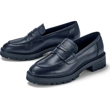 Dámské mokasíny 674911 - Tchibo - Kožené mokasíny - pro ženy - vel. 41 - barva: modrá