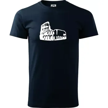 Itálie Koloseum - Triko extra velké (5-8XL) - 8XL ( Námořní modrá (velmi tmavá - téměř černá) )